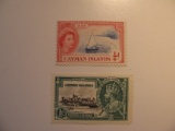 2 Cayman Islands Vintage Unused Stamp(s)