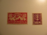 2 Danzig Vintage Unused Stamp(s)