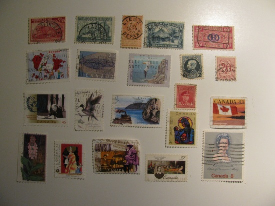 Vintage stamps set of: Belgium & Canada