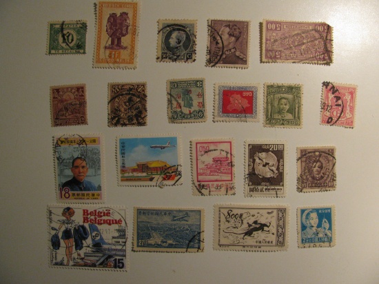 Vintage stamps set of: Belgium & China