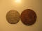 Foreign Coins: 1972 West Africa 50 Francs & 1964 Sierra Leone 1 Cents