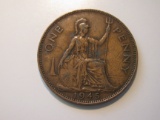 Foreign Coins: WWII 1945 Great Britain 1 Penny