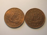 Foreign Coins: 2x1967 Great Britain 1/2 pences