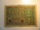 Foreign Currency: 1919 Germany 50 Marks