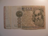 Foreign Currency: 1982 Italy 1000 Lire