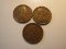 US Coins: 3x1918 Wheat pennies