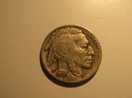 US Coins: 1x1935-S Buffalo 5 cents