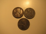 US Coins: 3x 1943 Steel pennies