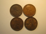 US Coins:  4x1919 Wheat pennies