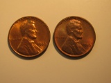 US Coins: Very clean 2x1956 Wheat pennies