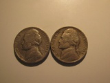 US Coins: 2x1938 Jefferson 5 cents