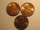 US Coins: 3x BU/Very clean 1979-D Wheat penny