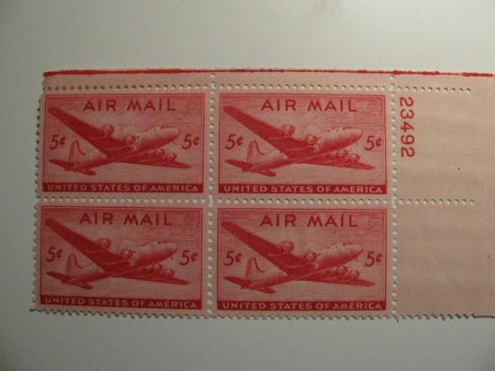 4 Vintage Unused Mint U.S. Stamps