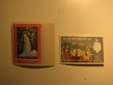 2 Dominica Vintage Unused Stamp(s)