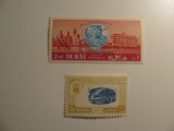 2 Dubai Vintage Unused Stamp(s)