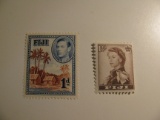 2 Fiji Vintage Unused Stamp(s)