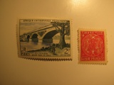 2 French Guyana Vintage Unused Stamp(s)