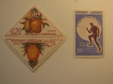 3 Gabon Vintage Unused Stamp(s)