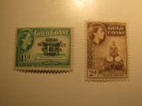 2 Gold Coast Vintage Unused Stamp(s)