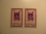 2 Ivory Coast Vintage Unused Stamp(s)