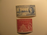 2 Seychelles Vintage Unused Stamp(s)