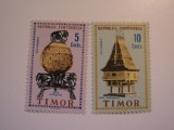 2 Timor Vintage Unused Stamp(s)