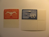 2 United Nations Vintage Unused Stamp(s)