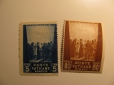 2 Vatican Vintage Unused Stamp(s)