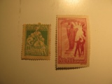 2 Romania Vintage Unused Stamp(s)