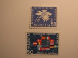 2 Switzerland Vintage Unused Stamp(s)