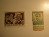 2 Belgium Vintage Unused Stamp(s)