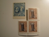 4 Canada Vintage Unused Stamp(s)