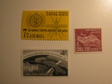 3 Canal zone Vintage Unused Stamp(s)