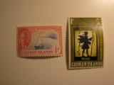 2 Cayman Islands Vintage Unused Stamp(s)