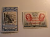 2 Costa Rica Vintage Unused Stamp(s)