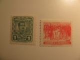 2 El-Salvador Vintage Unused Stamp(s)