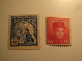 2 Czechoslovakia Vintage Unused Stamp(s)