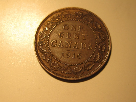 Foreign Coins: 1916 Canada 1 Cent