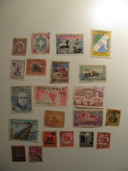 Vintage stamps set of: Germany & Guatmala