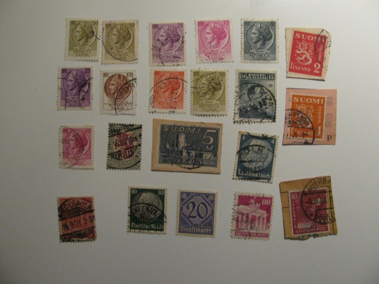 Vintage stamps set of: Italy, Finland  & Germany