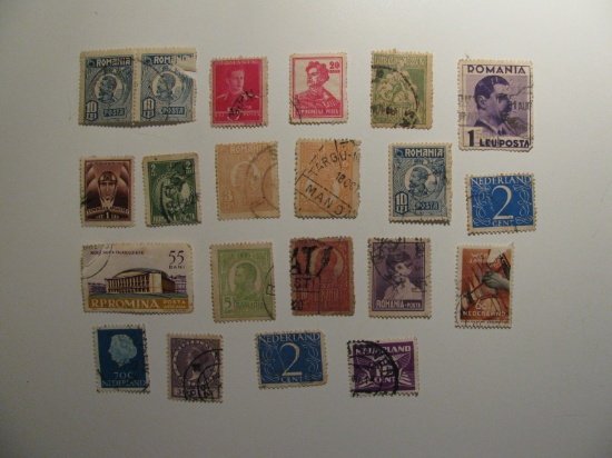 Vintage stamps set of: Netherlands & Romania