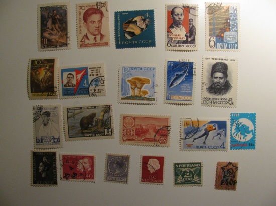 Vintage stamps set of: Netherlands & Russia