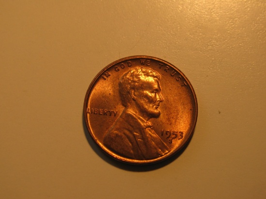 US Coins:  BU/Very Clean 1953-S  Wheat penney