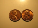 US Coins: 2xBU/Very clean 1956-D pennies