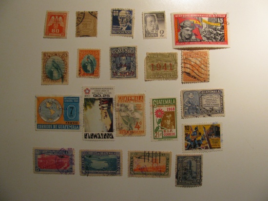 Vintage stamps set of: Germany & Guatmala