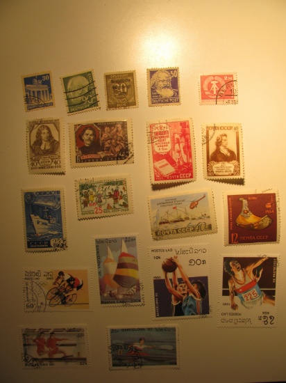 Vintage stamps set of: Germany, Russia & Laos