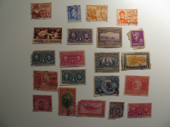 Vintage stamps set of: Norway & Panama