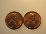 US Coins: 2xBU/Very clean 1957-D penney