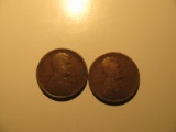 US Coins: 2x1910 Wheat pennies