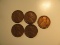 US Coins: 4x1928 & 1x1926 Wheat pennies
